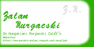 zalan murgacski business card